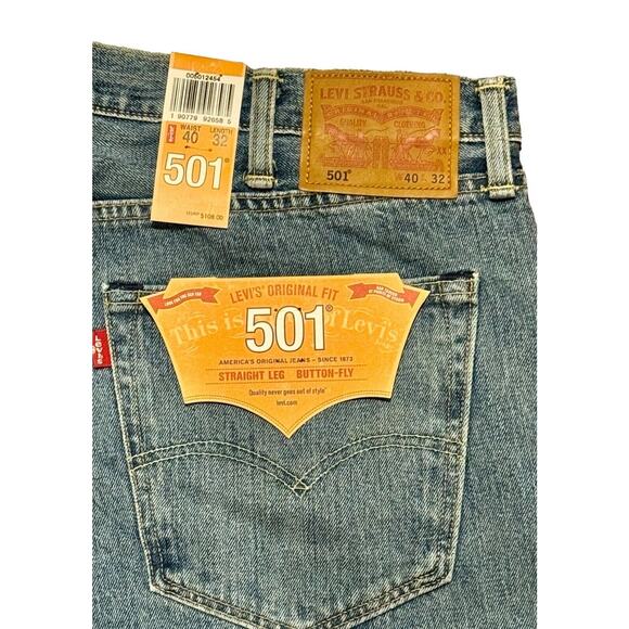 501 Jeans Rare White Oak Cone Denim Straight Leg Made In USA - Picture 4 of 11